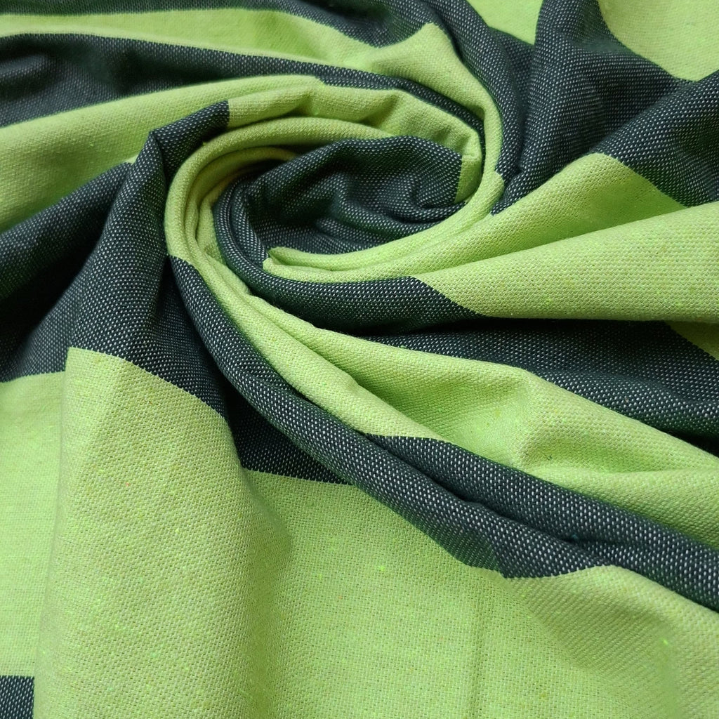 Fouta Telo Mare in Cotone Riciclato | A righe verde