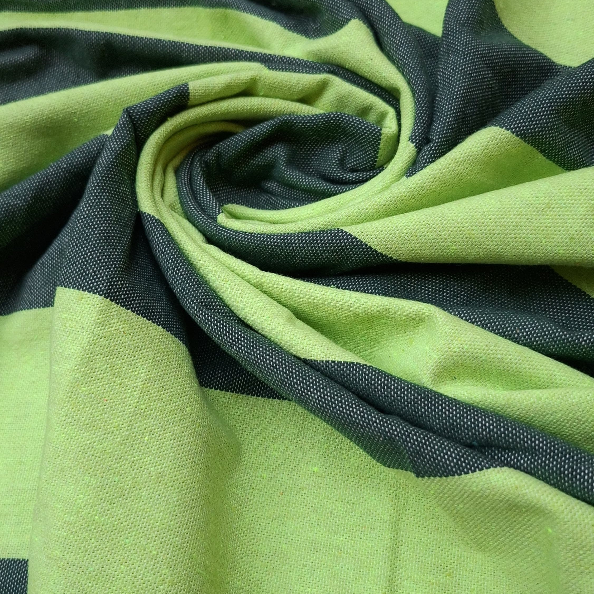 Fouta Telo Mare in Cotone Riciclato | A righe verde