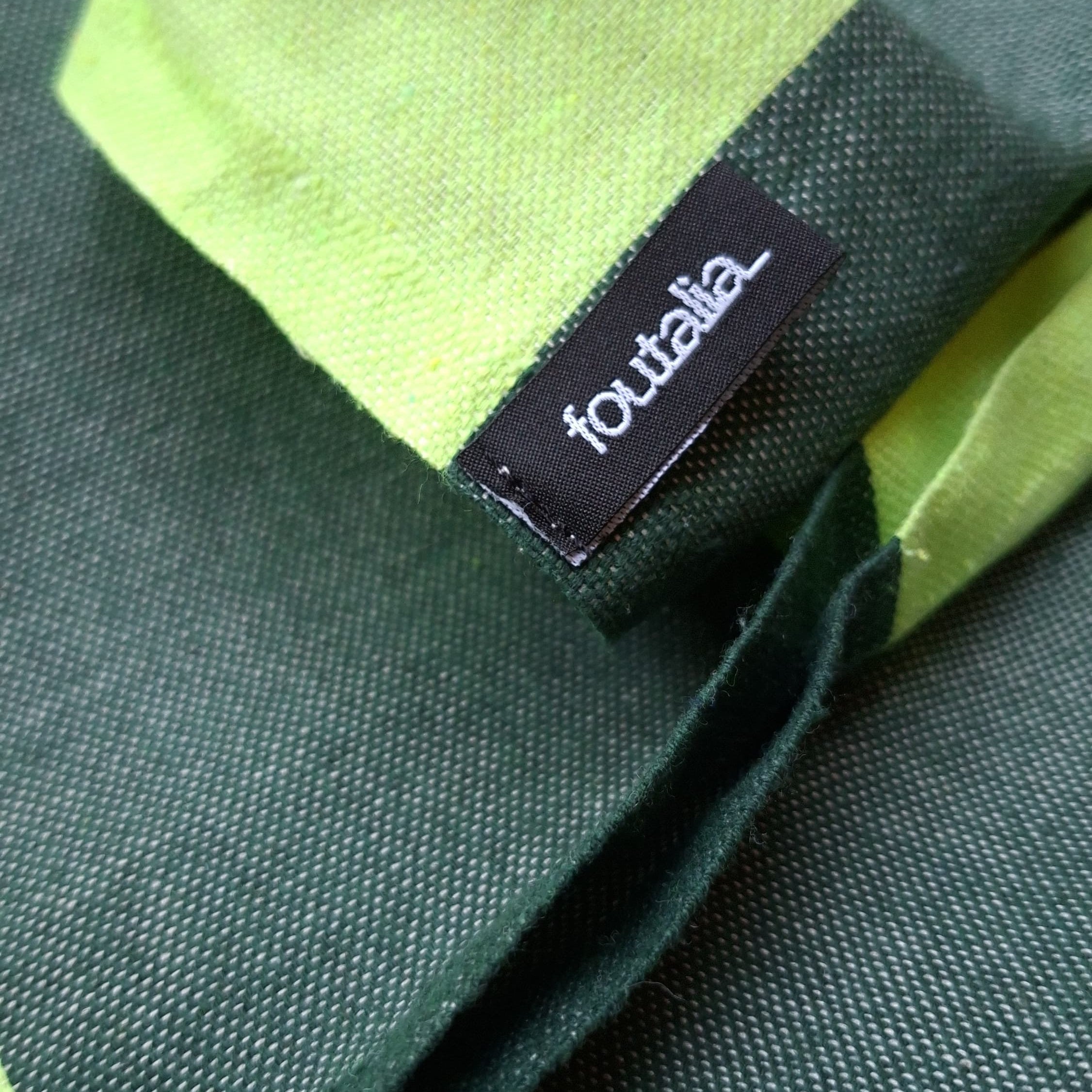 Fouta Telo Mare in Cotone Riciclato | A righe verde