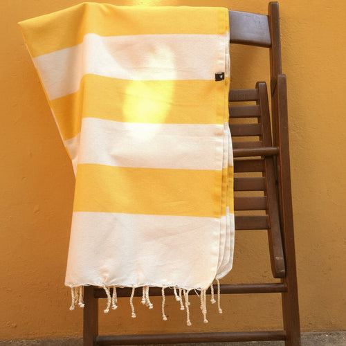 Fouta cotone riciclato giallo
