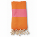 Fouta Telo Mare in Cotone Riciclato | Rosa e Arancione