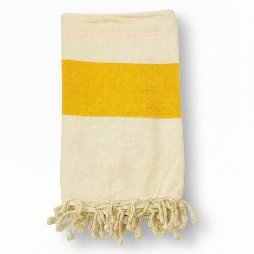 Fouta Telo Mare in Cotone Riciclato | Giallo