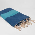 Fouta cotone riciclato blu mare