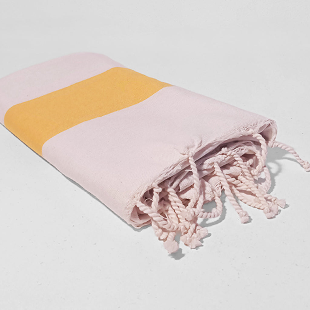 Fouta cotone riciclato giallo