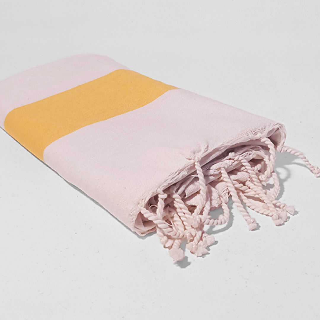 Fouta cotone riciclato giallo