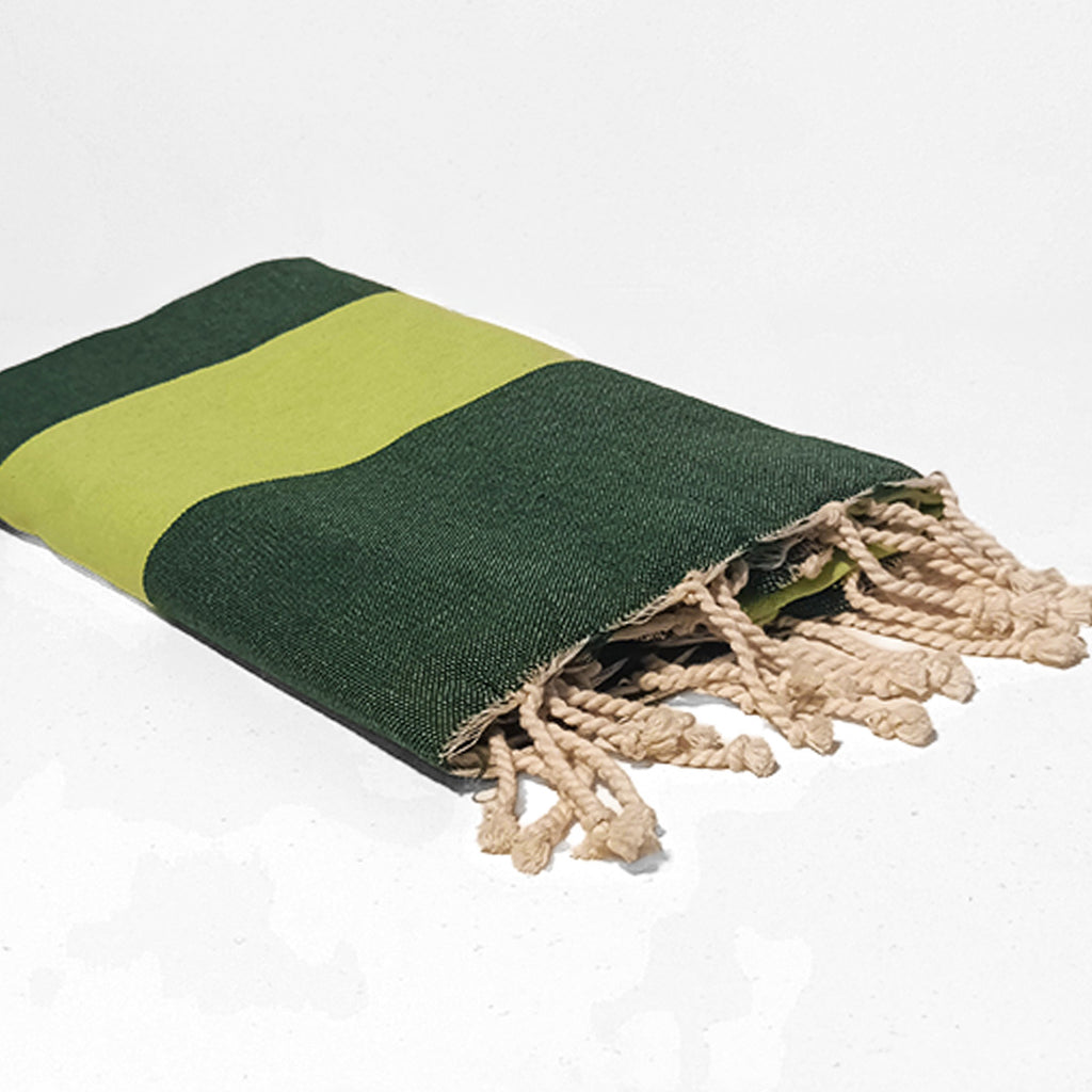Fouta cotone riciclato verde